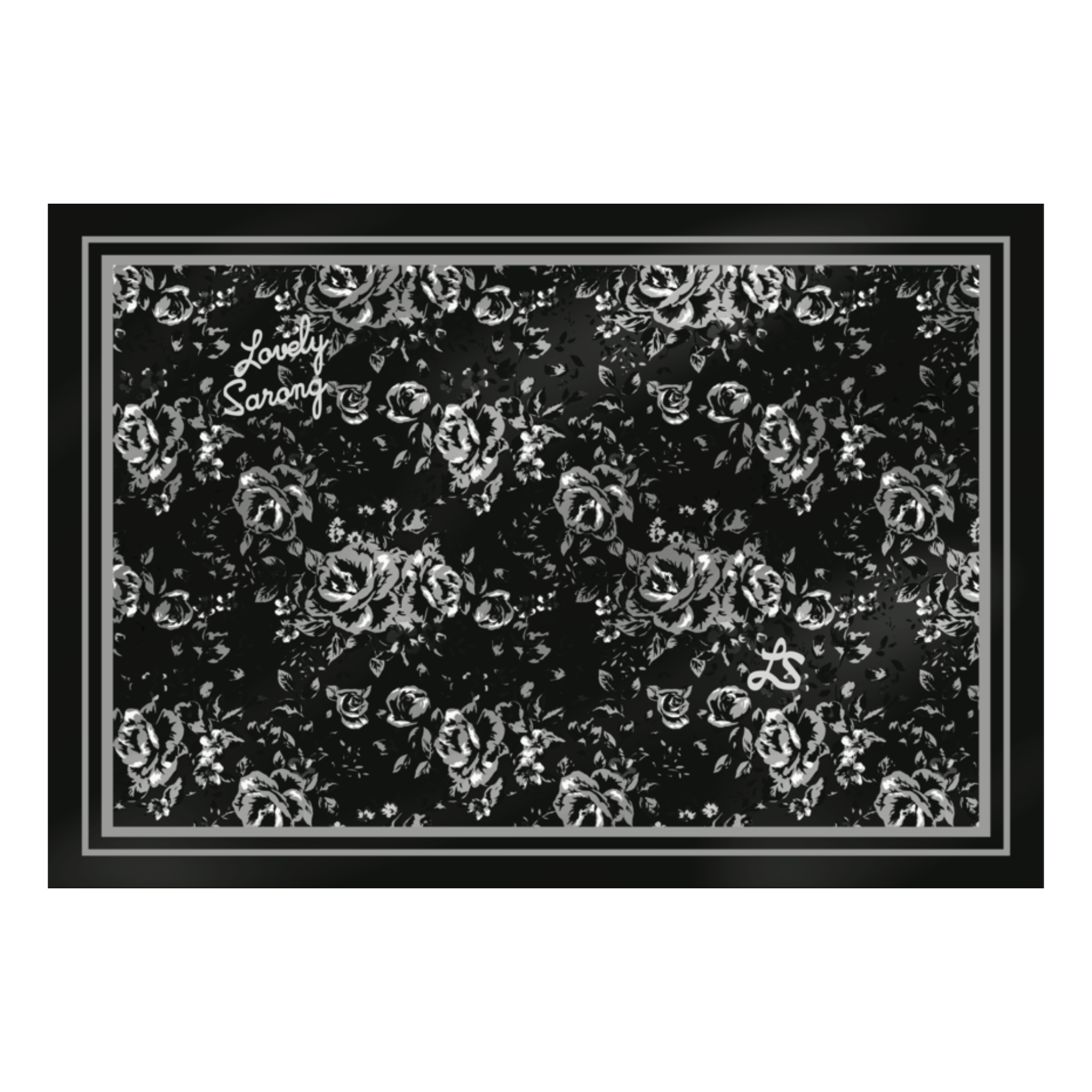 PAREO FLORES NEGRO