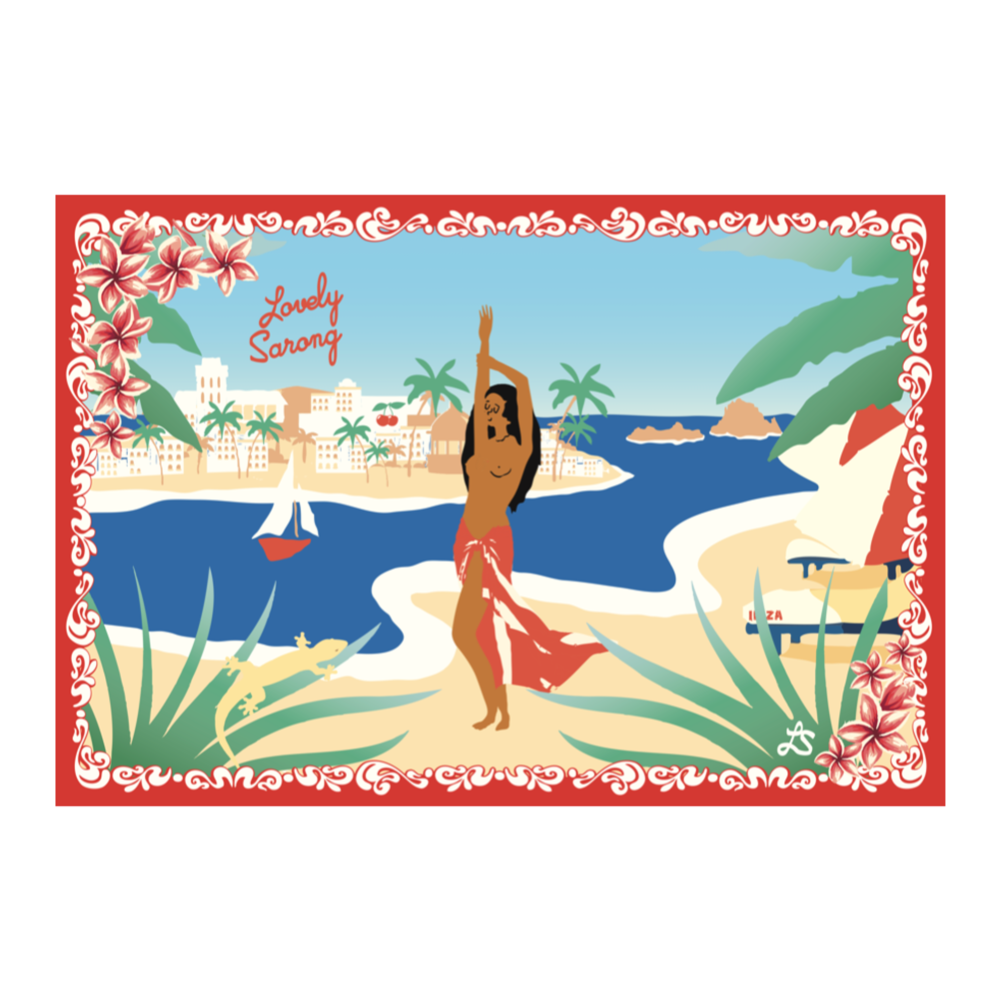 PAREO IBIZA CORAL