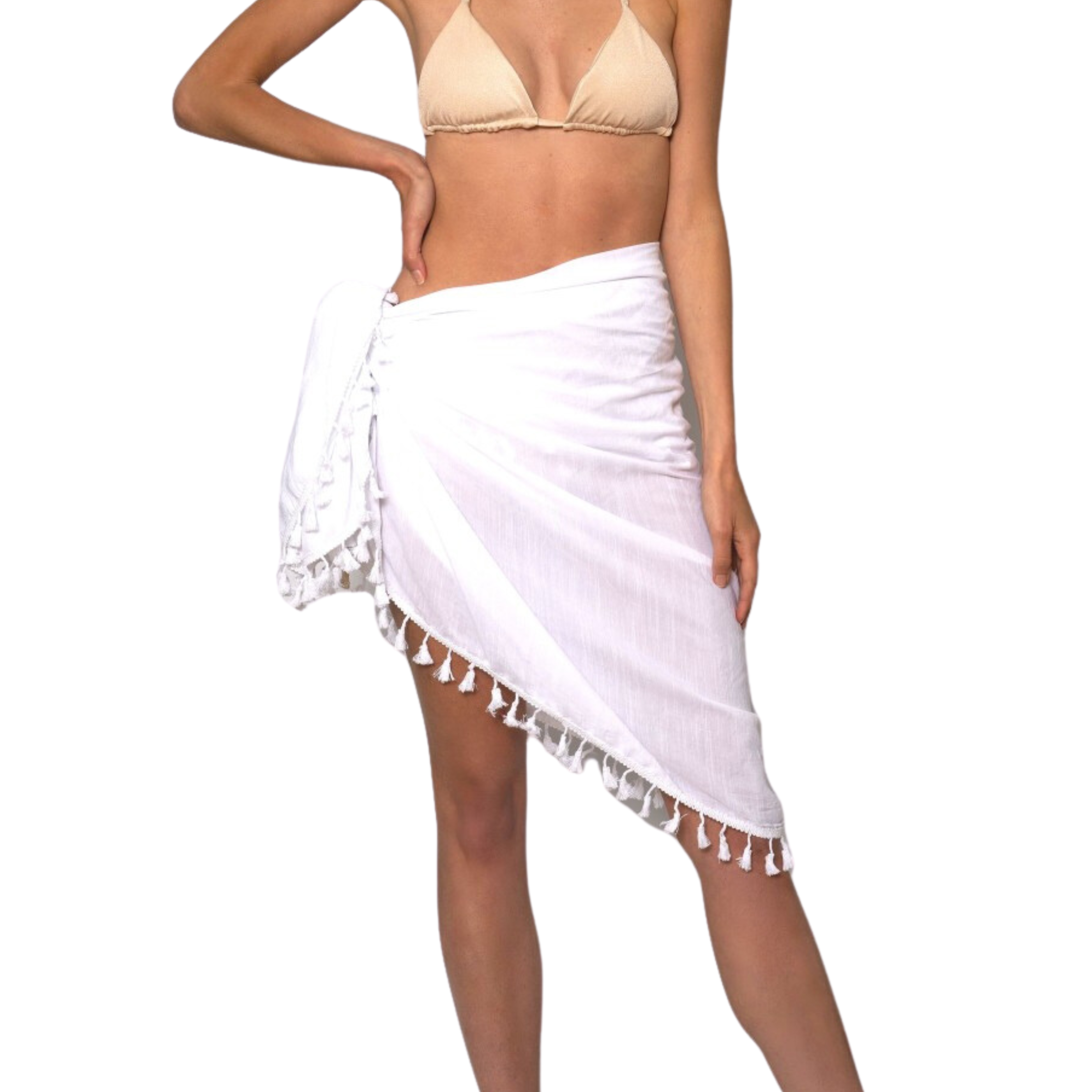 PLAIN WHITE PAREO
