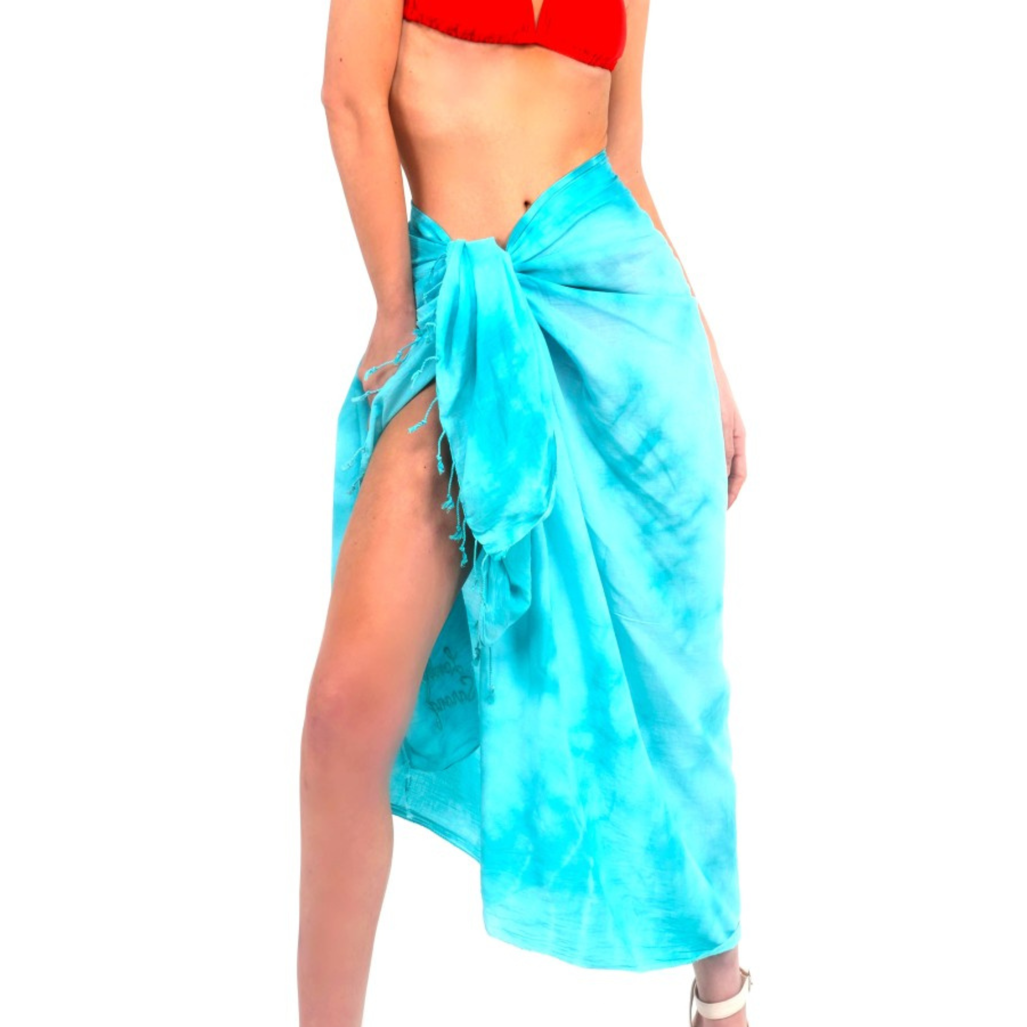 TIE & DYE TURQUOISE PAREO