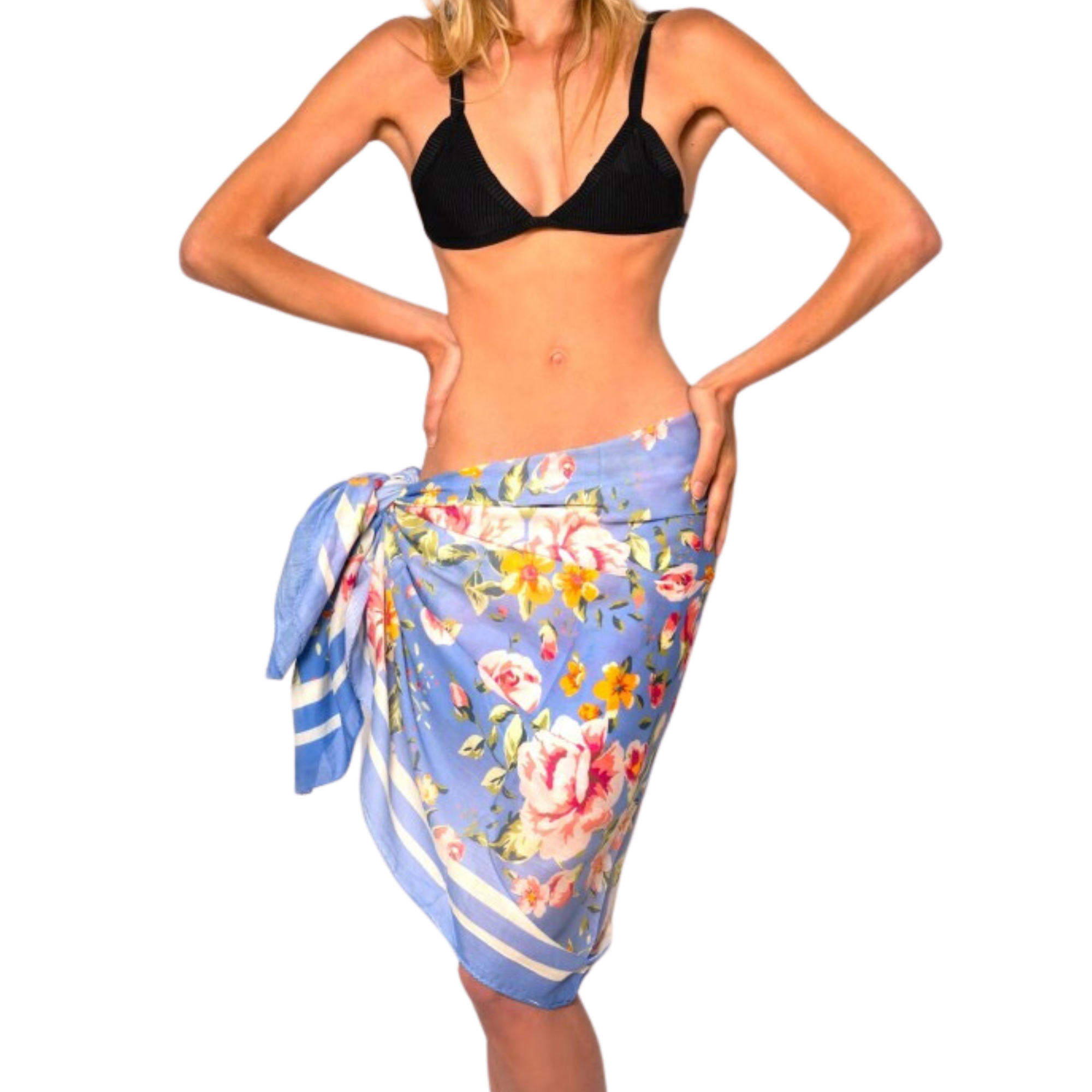 PAREO FLOWERS BLUE