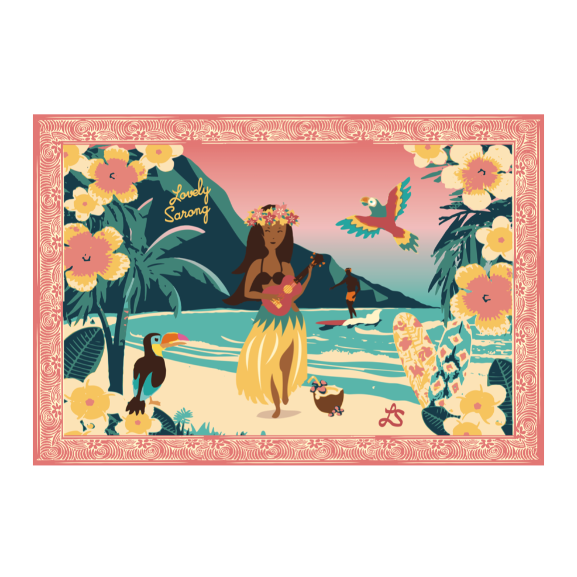 PAREO HAWAII PINKY