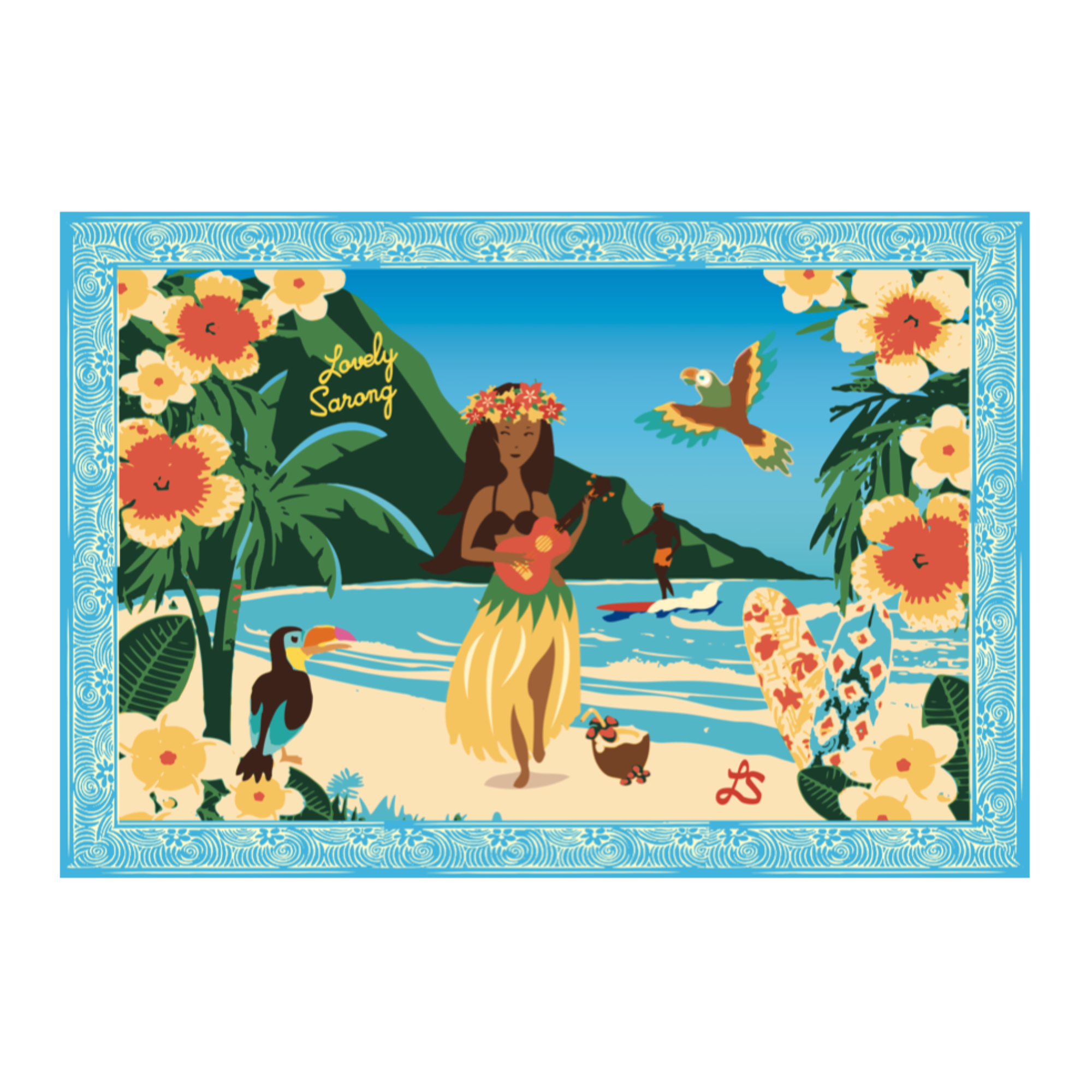 PAREO HAWAII BLUE