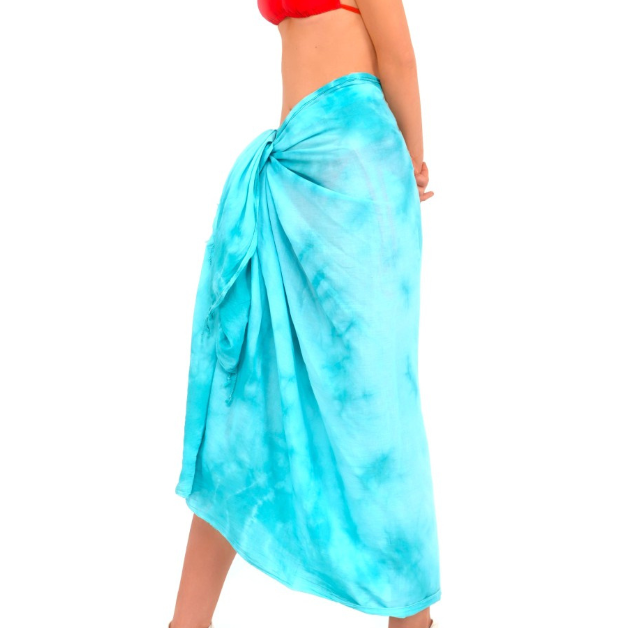 TIE & DYE TURQUOISE PAREO