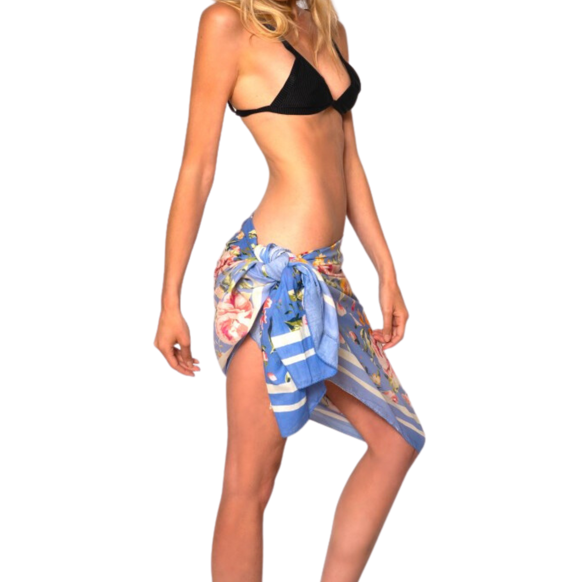 PAREO FLOWERS BLUE