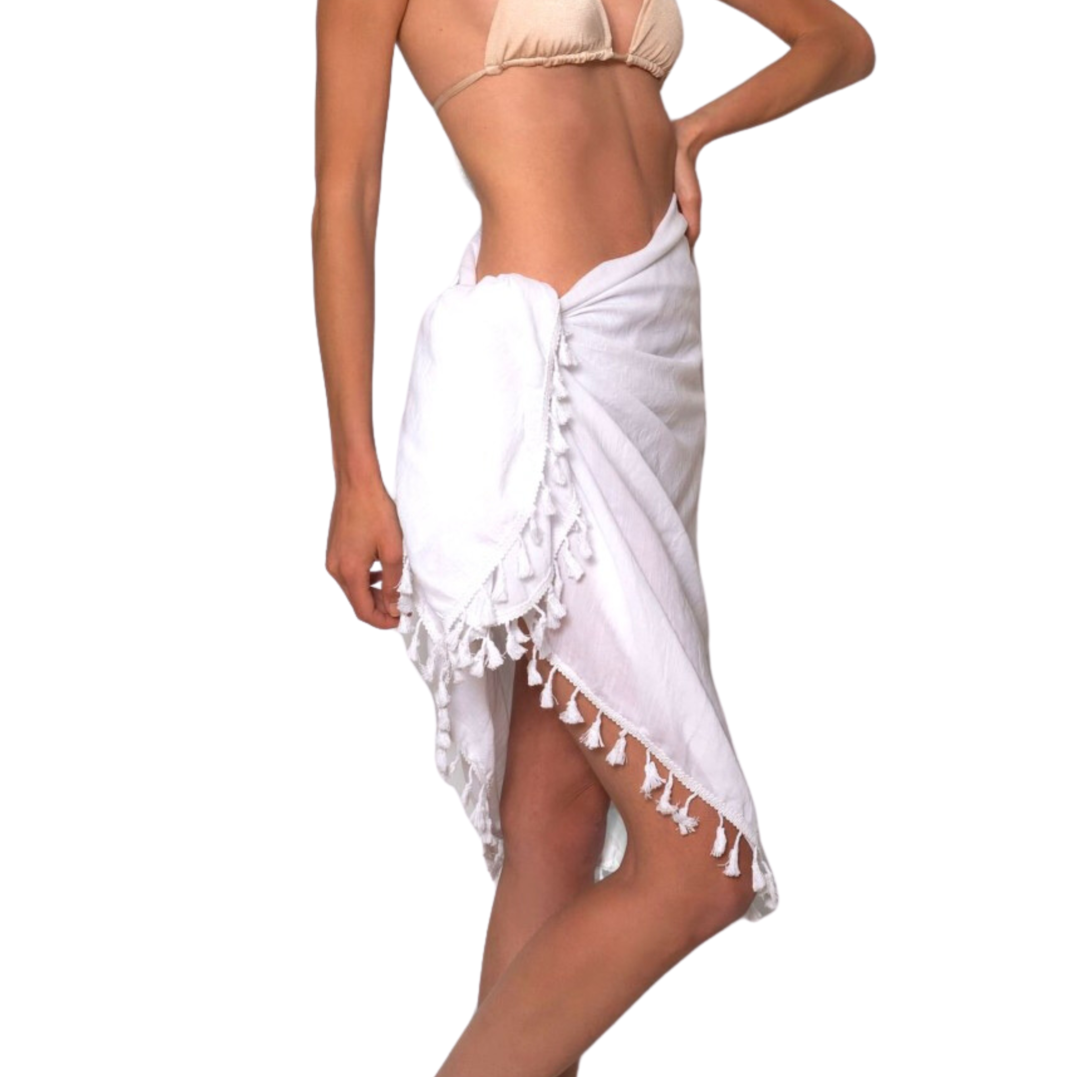 PLAIN WHITE PAREO