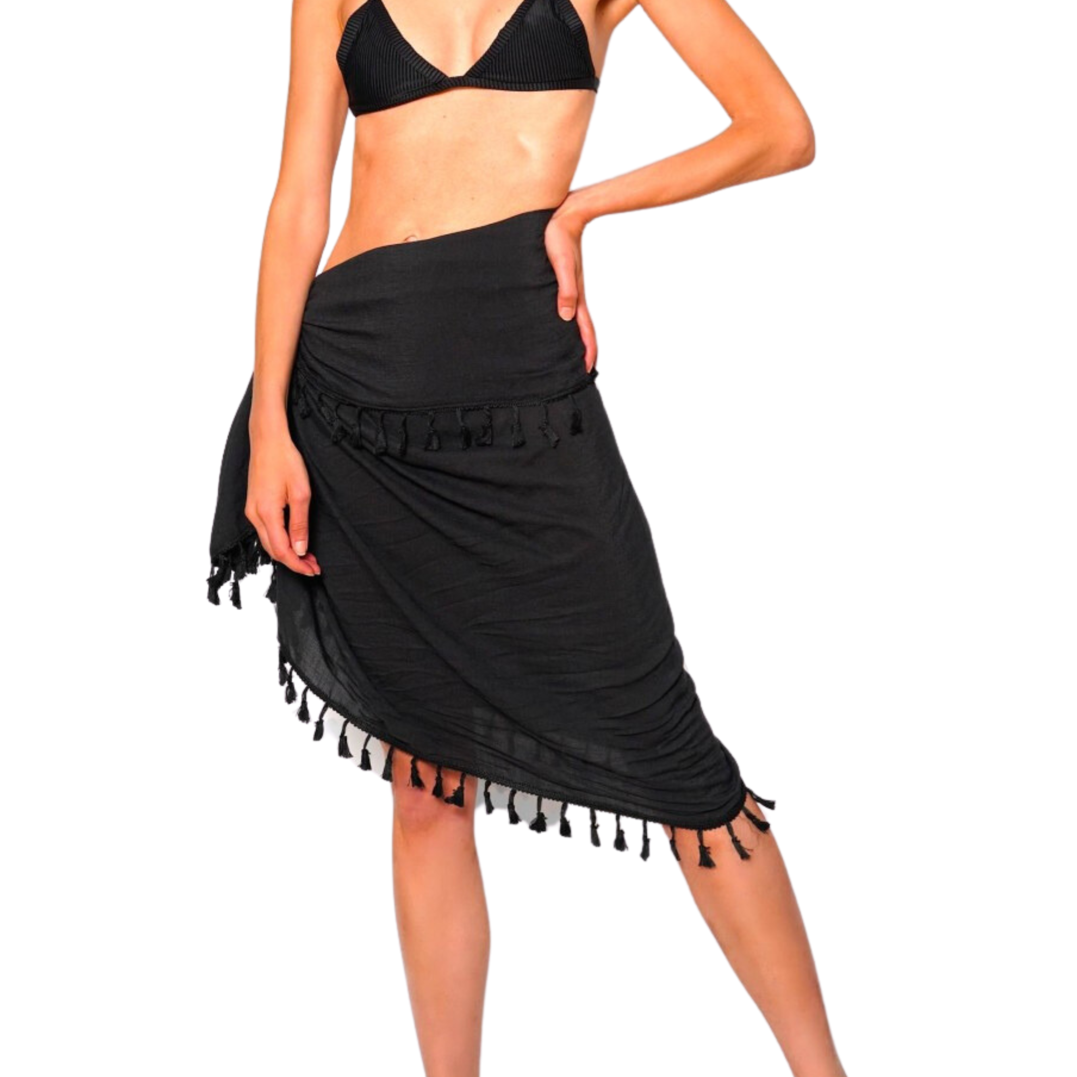 PLAIN BLACK PAREO