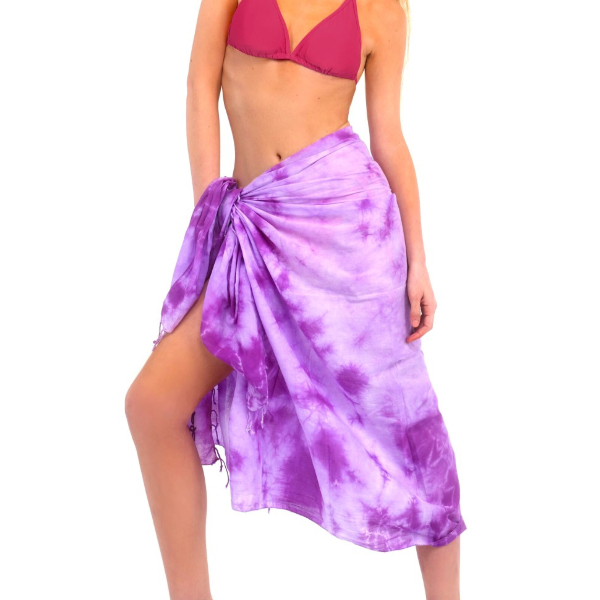 TIE & DYE PURPLE PAREO