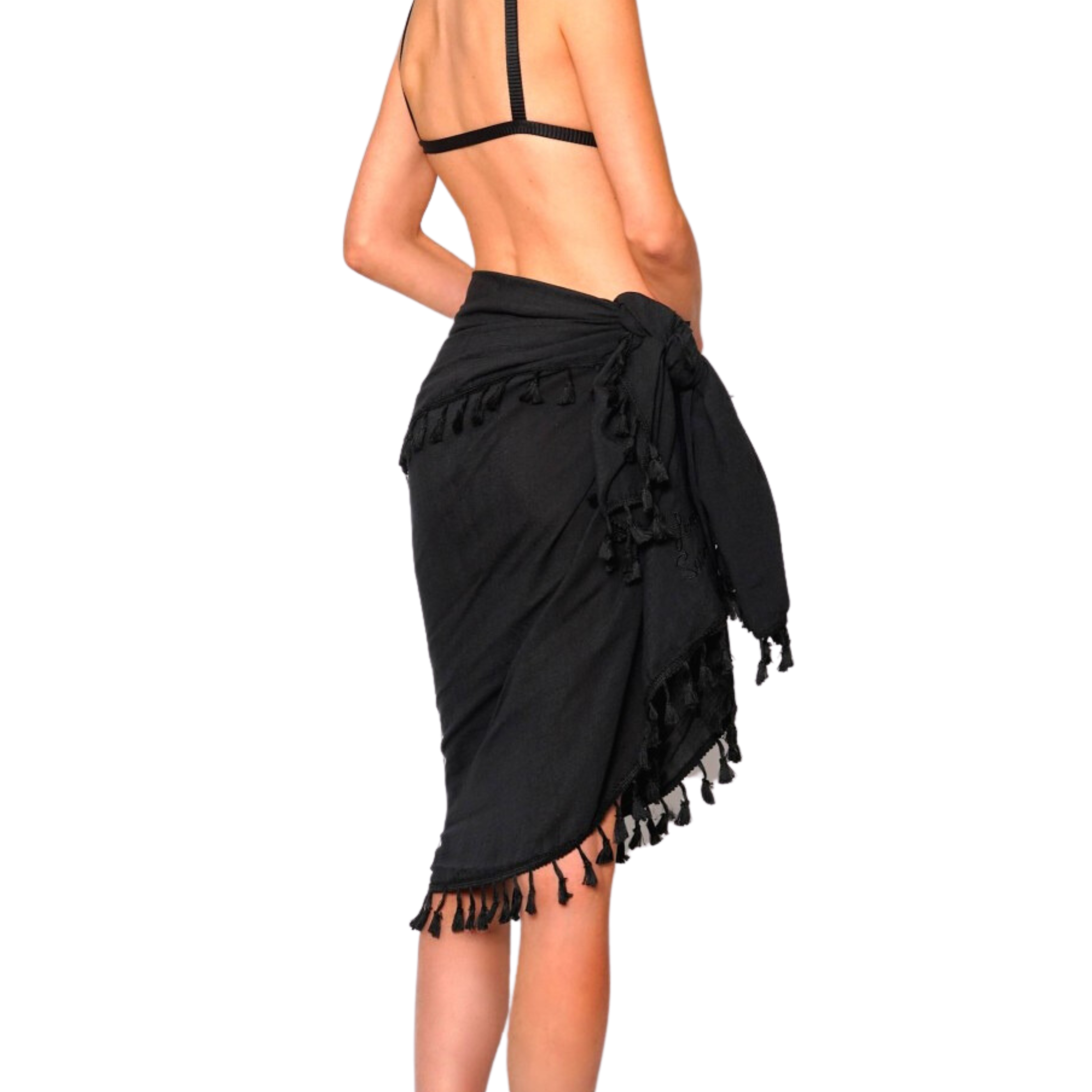 PLAIN BLACK PAREO