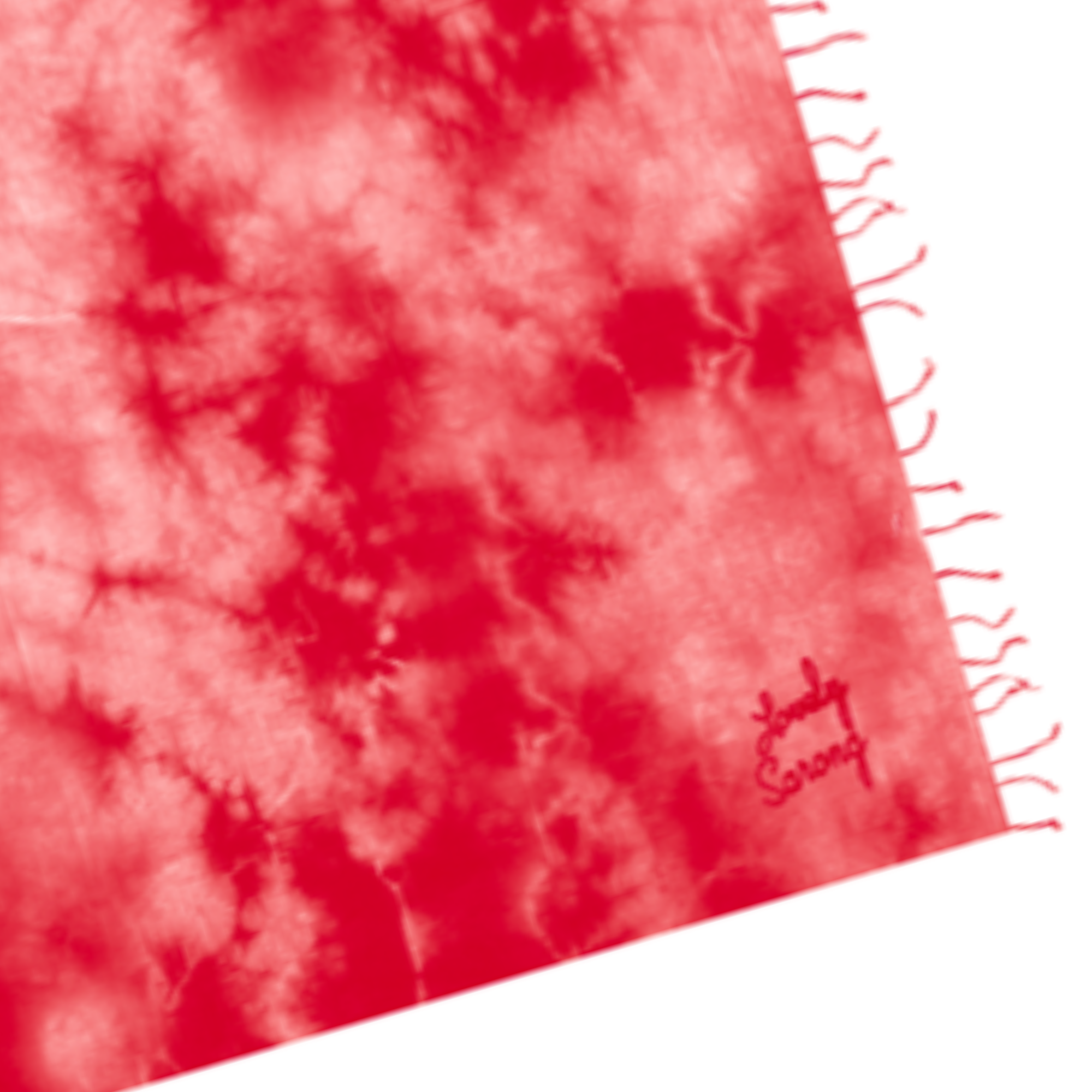 RED TIE & DYE PAREO