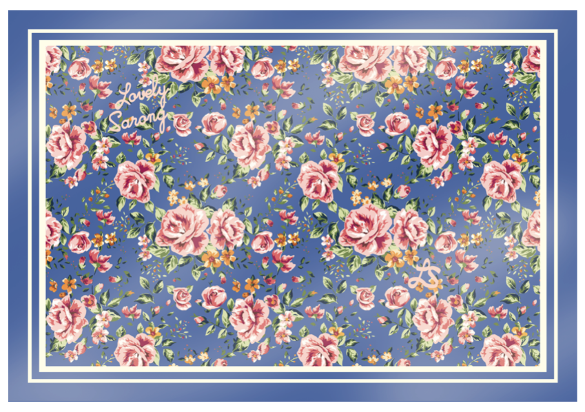PAREO FLOWERS BLUE