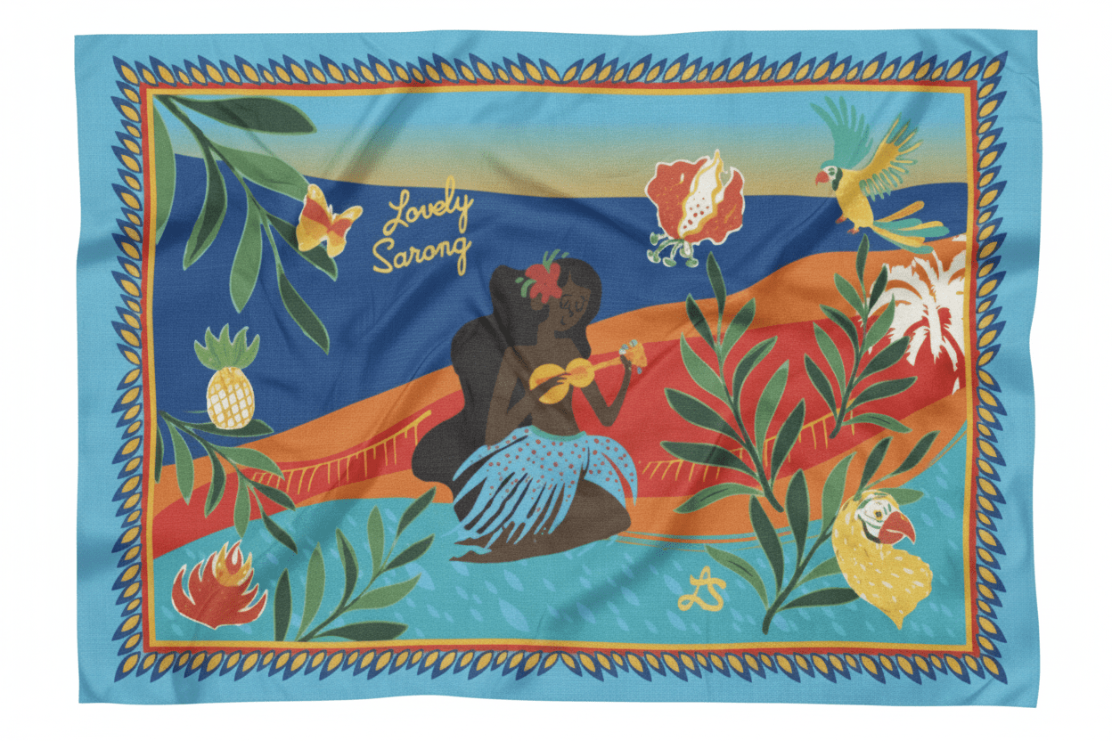 PAREO BORA BORA AZUR - LOVELY SARONG
