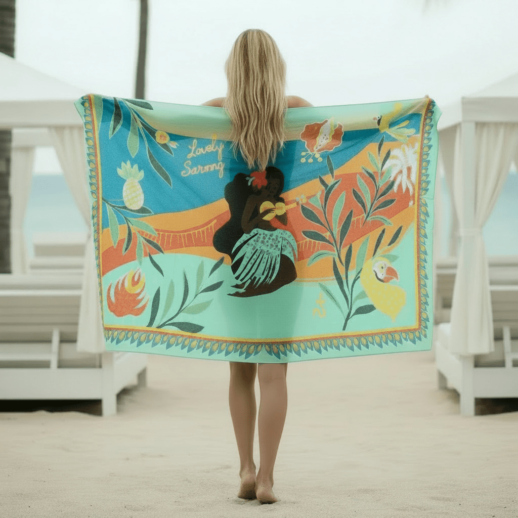 PAREO BORA BORA EMERAUDE - LOVELY SARONG