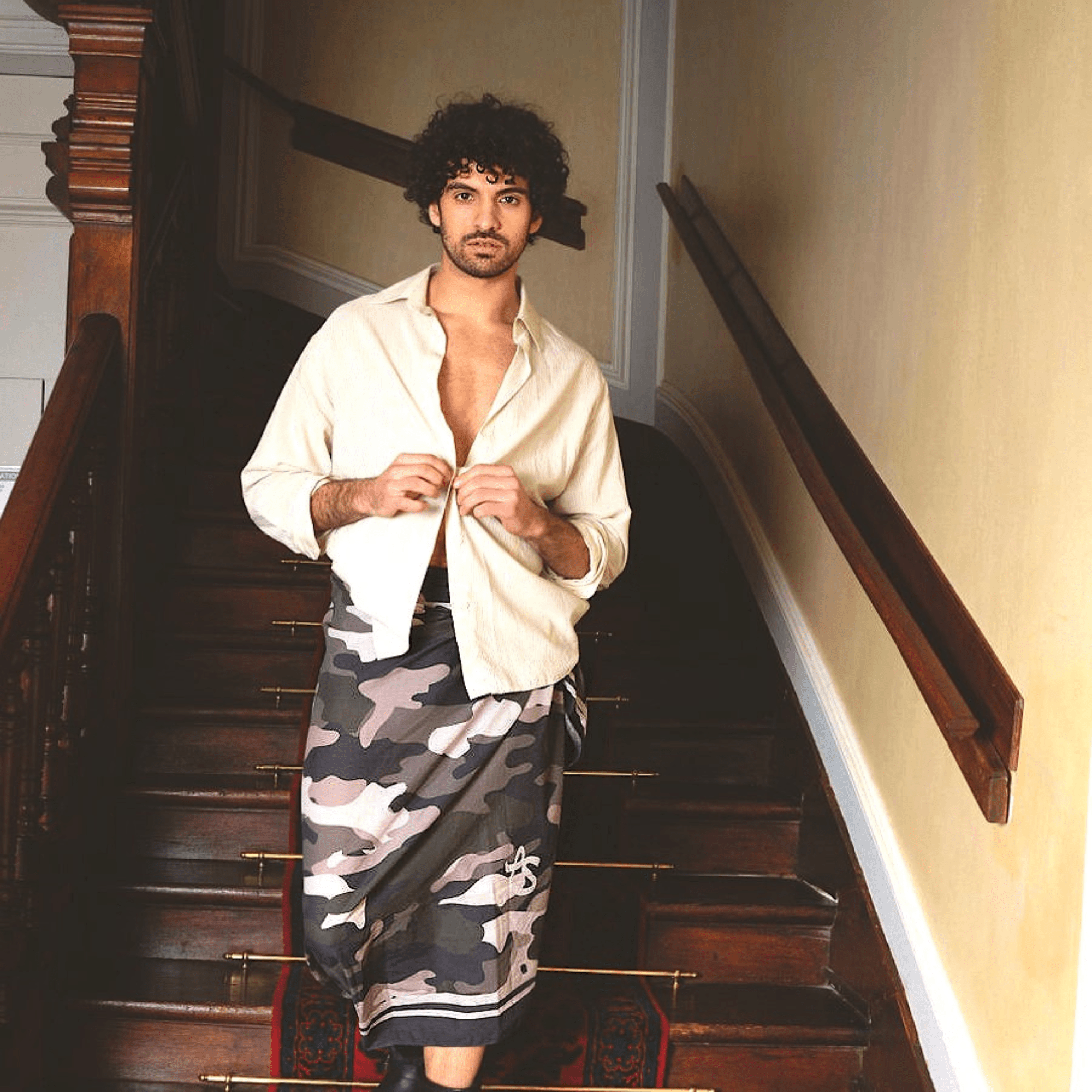 Paréo Camo Black - LOVELY SARONG