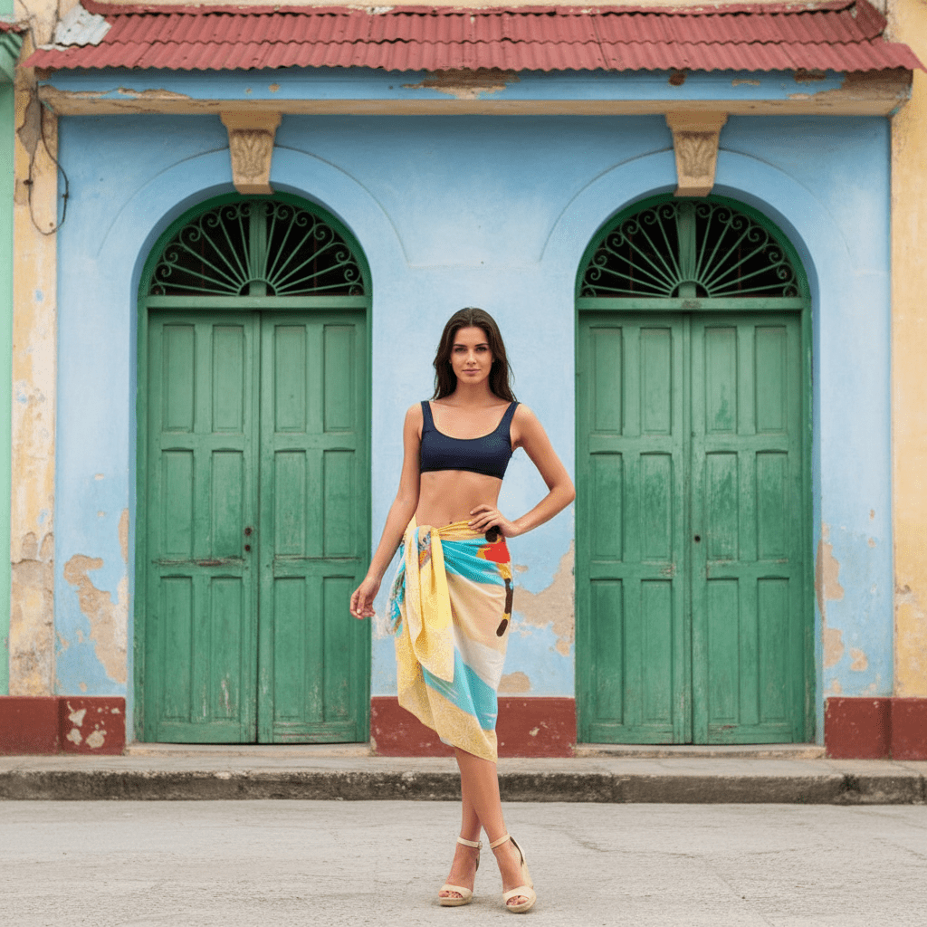 PAREO CUBA JAUNE - LOVELY SARONG