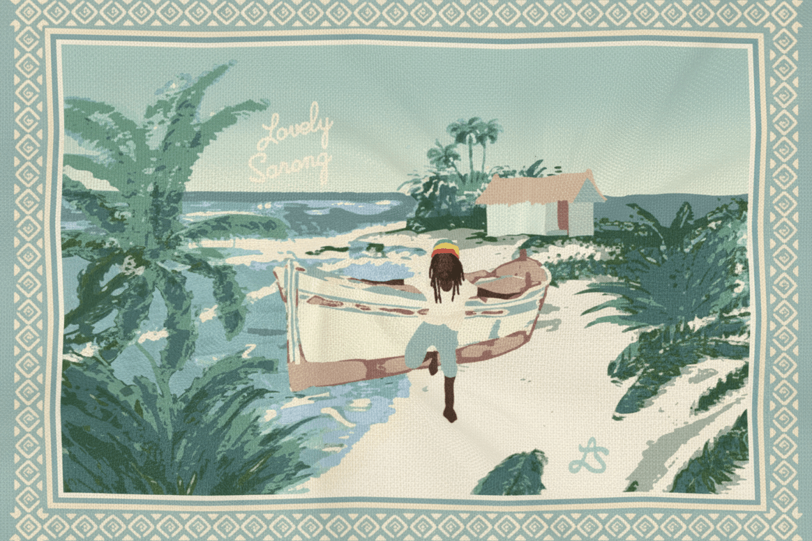 PAREO JAMAICA ACQUA VERDE - LOVELY SARONG