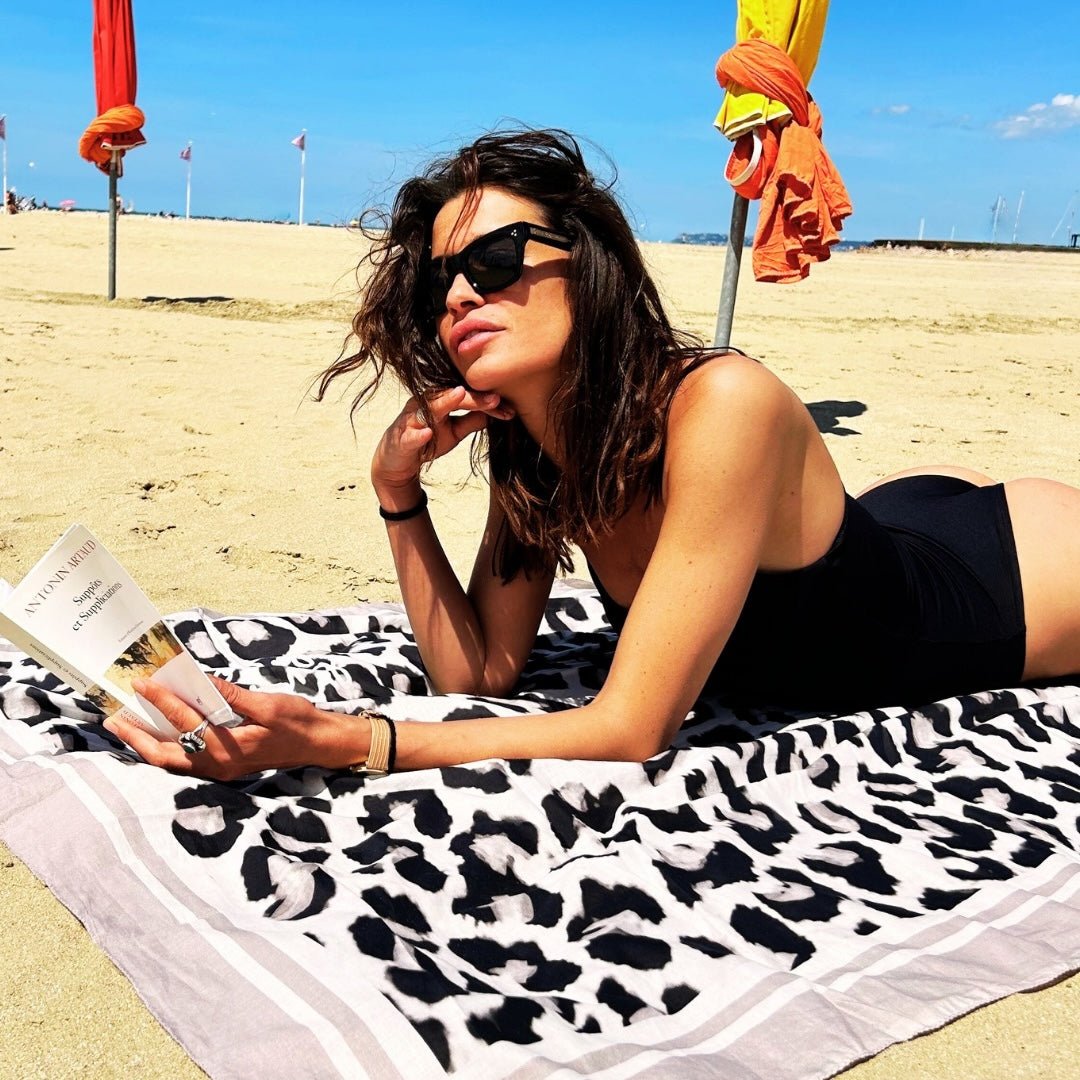 Paréo Leopard Black - LOVELY SARONG