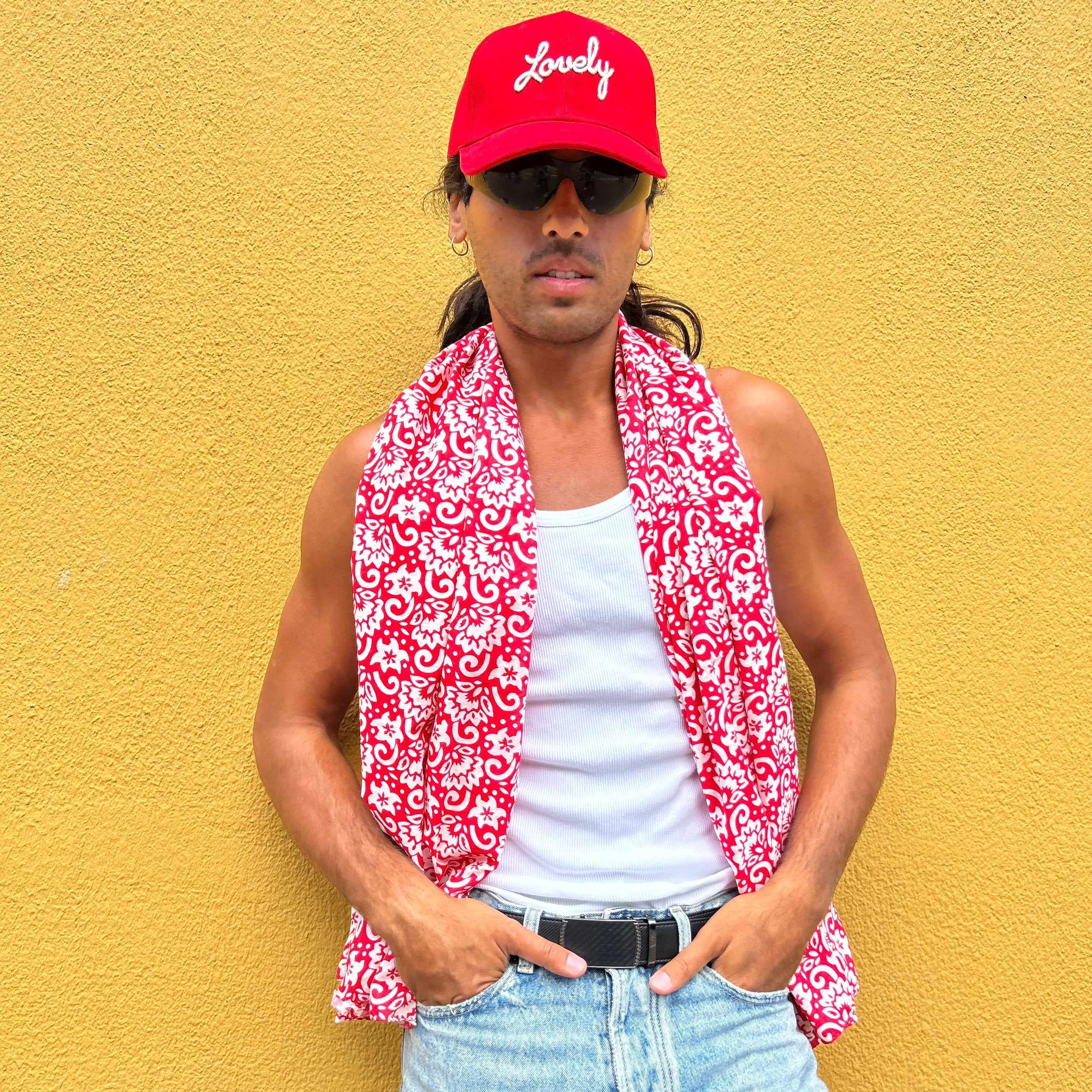 Casquette Baseball Lovely Rouge - LOVELY SARONG