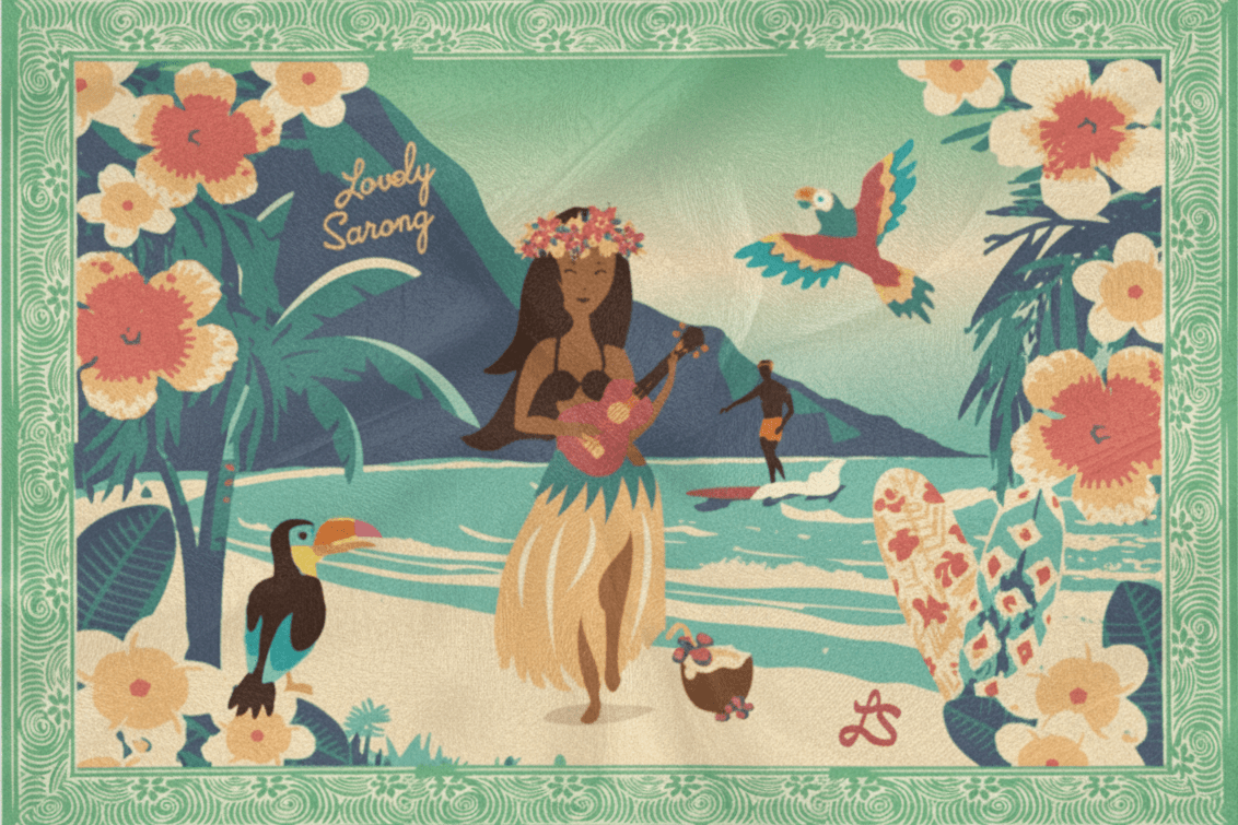 PAREO HAWAII AMANDE - LOVELY SARONG