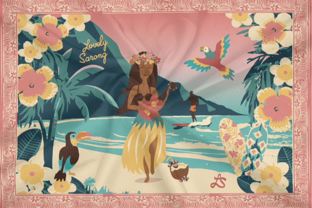 PAREO HAWAII PINKY - LOVELY SARONG