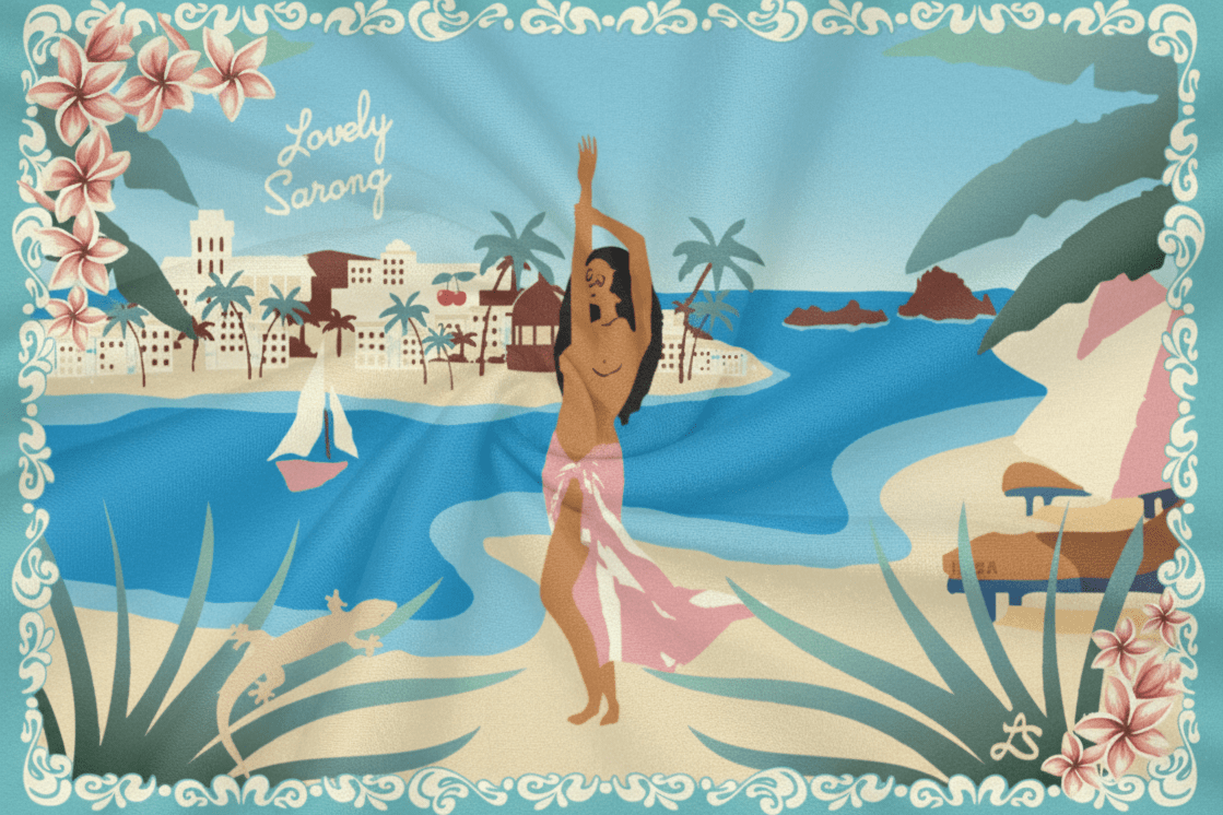 PAREO IBIZA BLEU - LOVELY SARONG