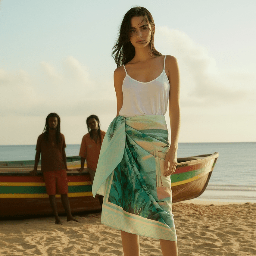 PAREO JAMAICA ACQUA VERDE - LOVELY SARONG
