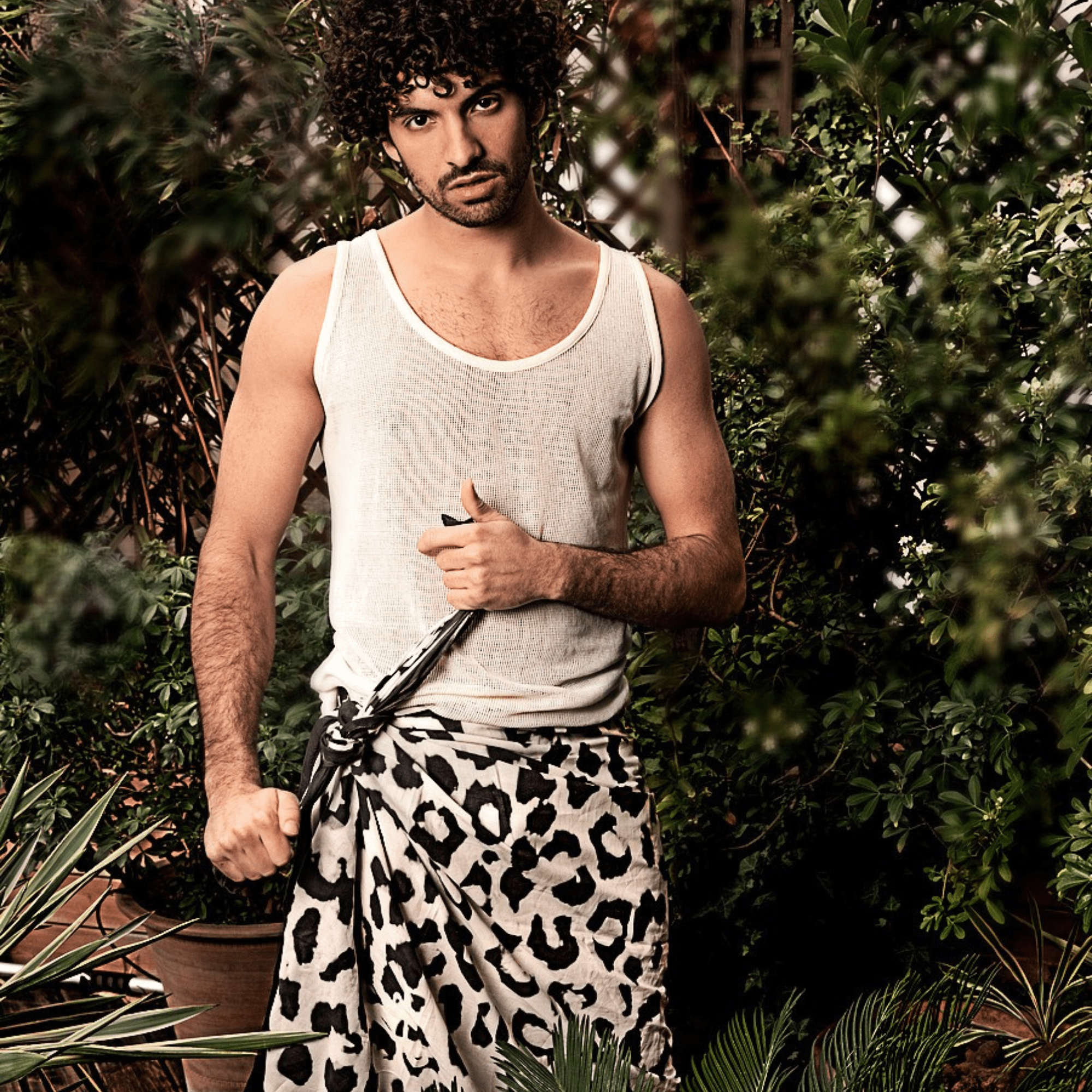 Paréo Leopard Black - LOVELY SARONG