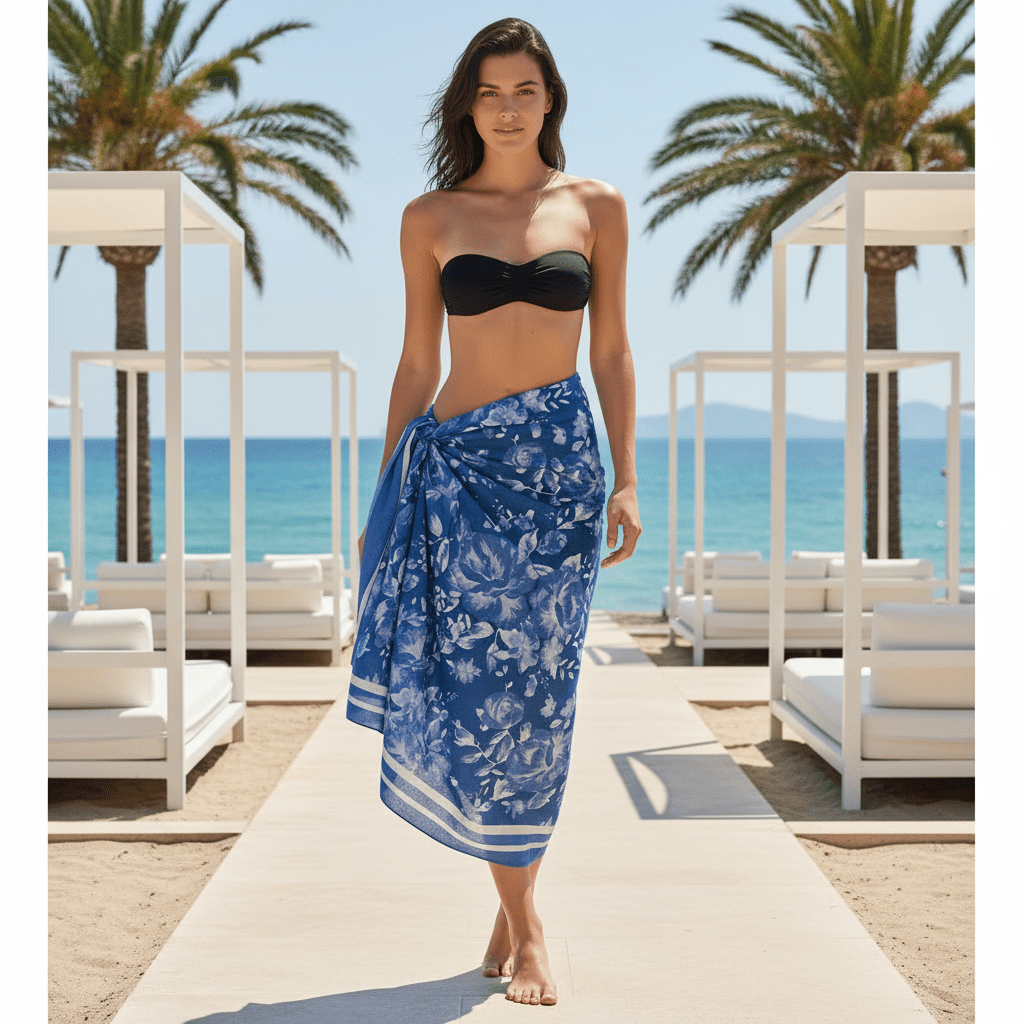 PAREO MONOCHROME BLUE - LOVELY SARONG