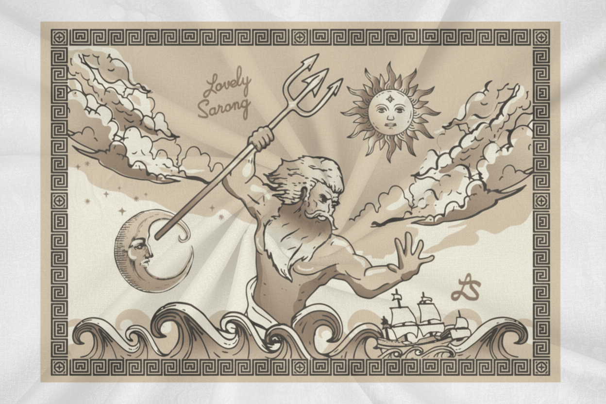 Paréo Neptune Cream - LOVELY SARONG