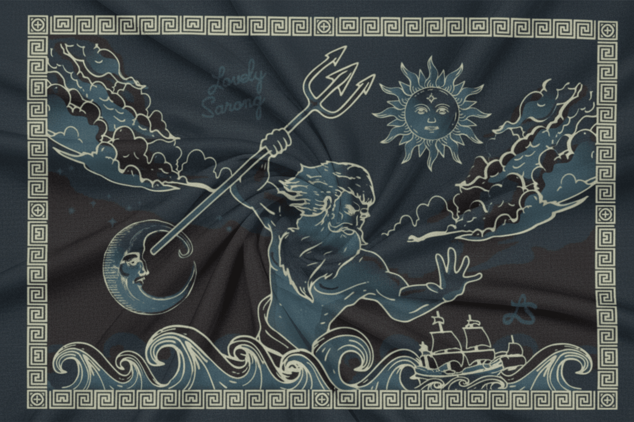 Paréo Neptune Navy - LOVELY SARONG