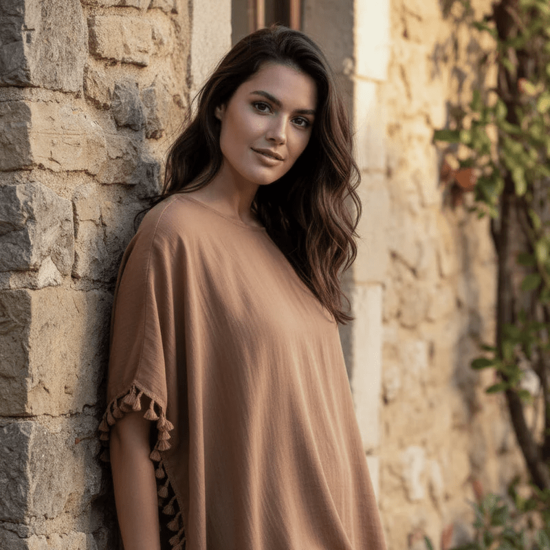 Poncho de plage brown - LOVELY SARONG