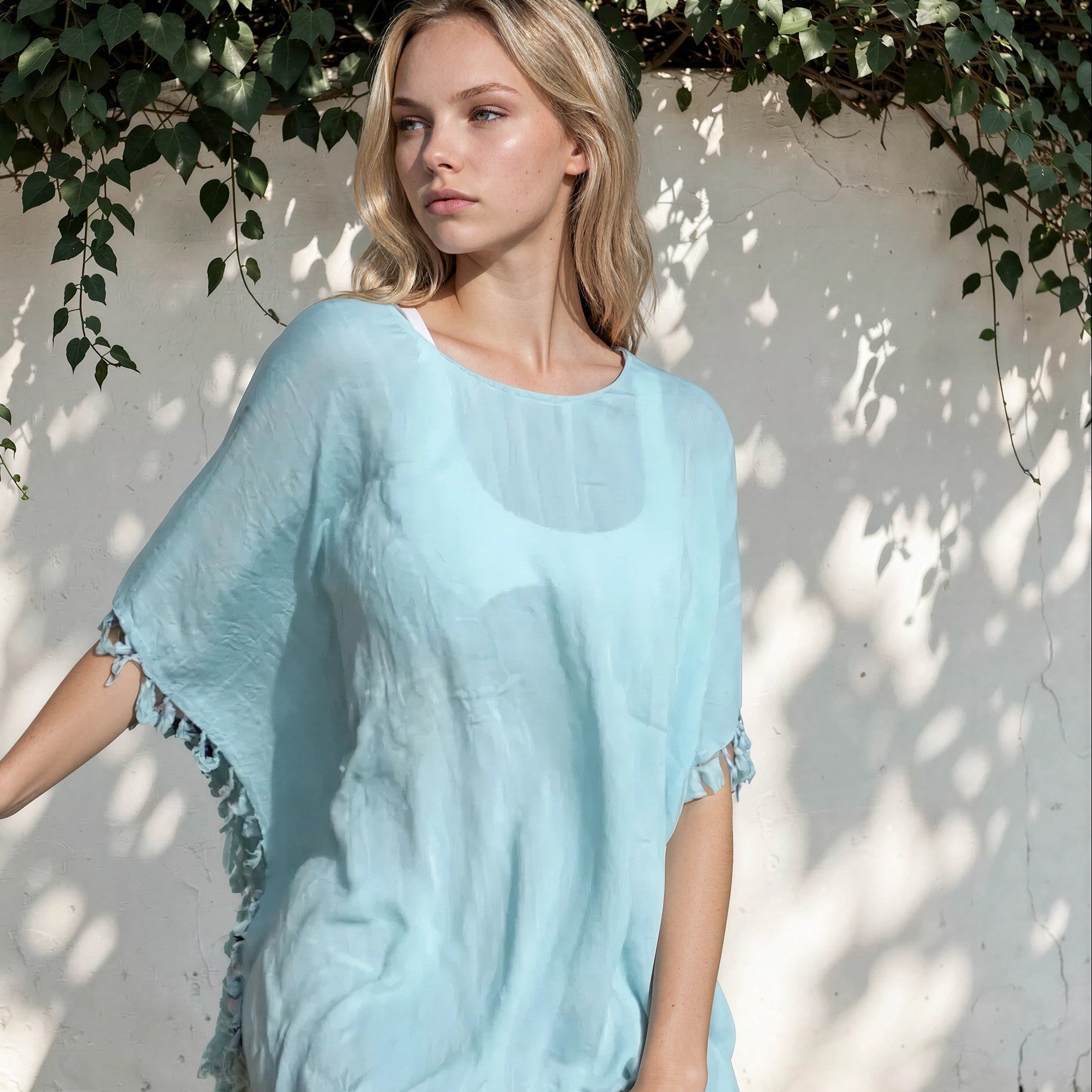 Poncho de plage turquoise - LOVELY SARONG